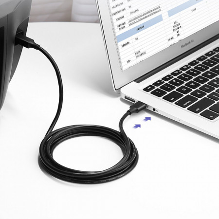 Cablu de imprimanta Ugreen USB tip B (mascul) - USB 2.0 (mascul) 480 Mbps 1 m negru (US135 20846) - Img 5