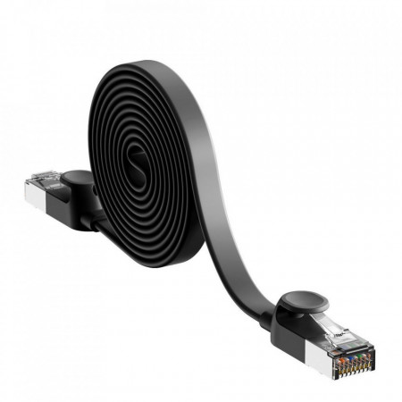 Cablu Ethernet plat Baseus RJ45 Cat 6 1000Mbps 8m - negru - Img 4
