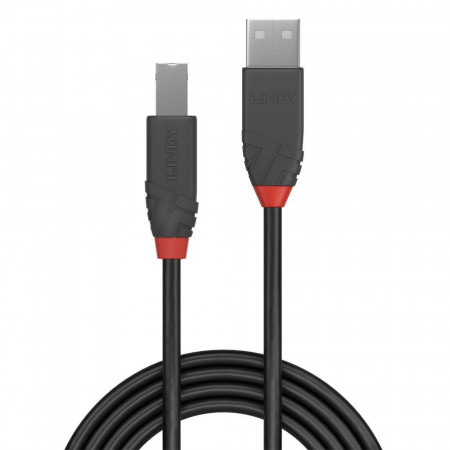 Cablu Lindy 3m USB 2.0 Type A to B Anthr - Img 2