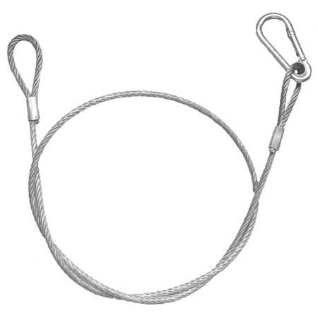 CABLU OTEL CU CARABINA 87CM/4MM - Img 2
