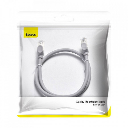 Cablu patchcord Baseus Ethernet RJ45 Cat 6 UTP 1000Mbps 0,5 m gri (PCWL-F0G) - Img 6