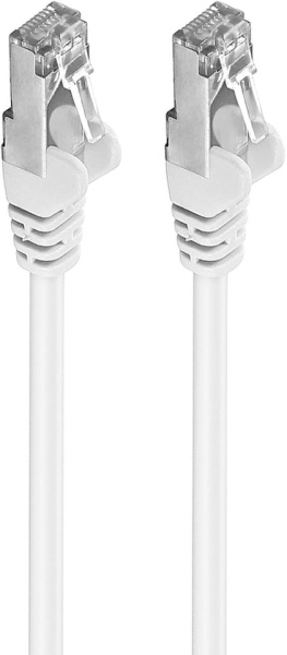 Cablu Patchcord SFTP RJ45-RJ45 Cat.6A, 10m, alb, cupru integral, 26AWG - Img 2