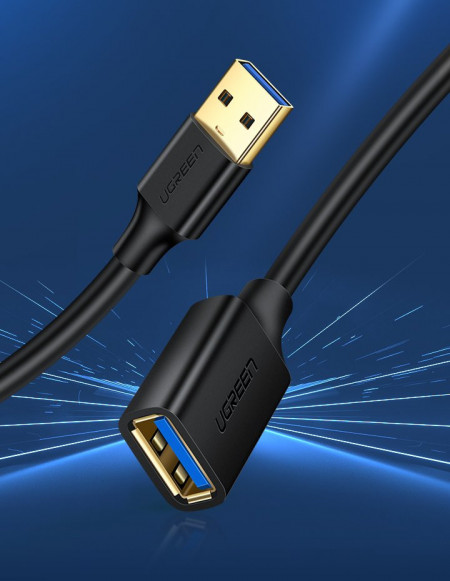 Cablu prelungire Ugreen USB 3.0 (female) - USB 3.0 (male) 1m black (10368) - Img 5