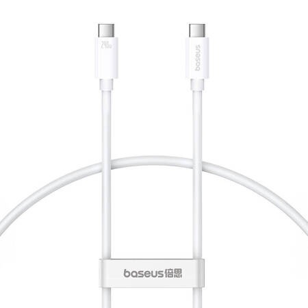 Cablu USB-C la USB-C Baseus Superior USB4, 240 W, 1 m (alb) - Img 3