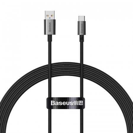 Cablu USB la USB-C Baseus Superior 100W 1,5m (negru) - Img 2