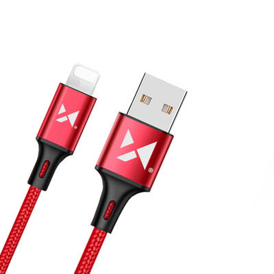 Cablu USB Wozinsky - Lightning 2.4A 1 metru rosu (WUC-L2B) - Img 2