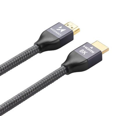 Cablu Wozinsky HDMI 2.1 8K 60 Hz 48 Gbps / 4K 120 Hz / 2K 144 Hz 2m argintiu (WHDMI-20) - Img 2