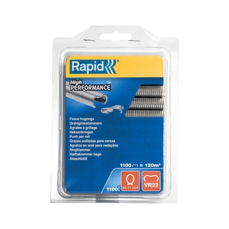 Capse gard Rapid VR22 galvanizate, inchidere 5-11 mm, pentru legat plasa de sarma si plasa de umbrire, blister 1100 bucati 40108806 - Img 5