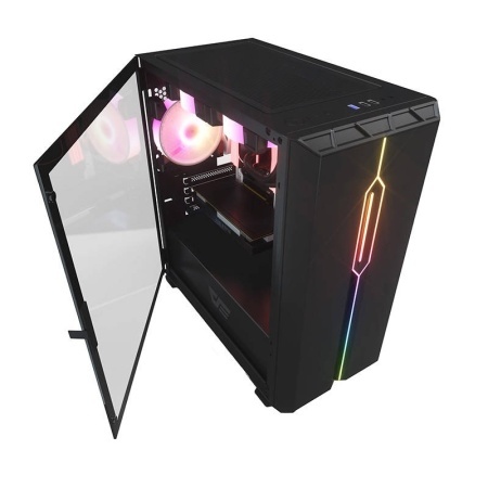 Carcasa computer Darkflash DLM23 LED, neagra - Img 3