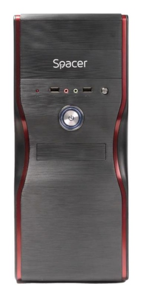 Carcasa Spacer, New Mercury, ventilor 12cm, HD audio, ATX Mid-Tower,sursa 500W Black - Img 17