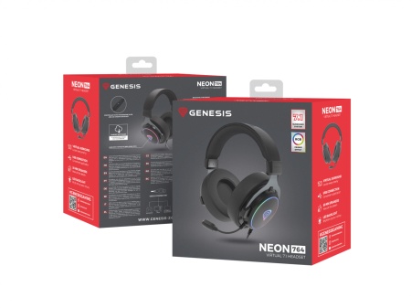 Casti cu fir Genesis Neon 764 negru - Img 7