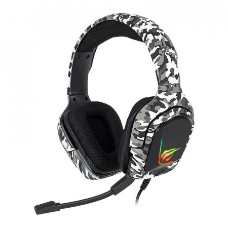 Casti gaming Havit H653d Camouflage alb