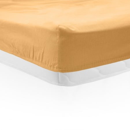 CEARCEAF PAT CU ELASTIC 90X200 CM GALBEN - Img 2