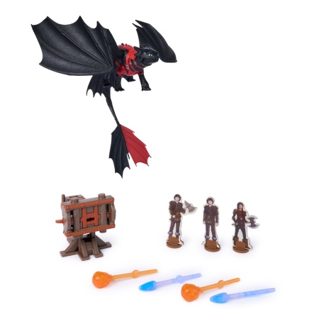 CUM SA ITI DRESEZI DRAGONUL INCERCAREA FLACARII SET DE JOACA BATALII ARZATOARE TUNUL APRINS DRAGONUL TOOTHLESS - Img 2
