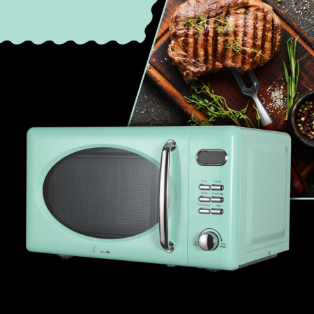 Cuptor cu microunde Fram FMW-20DGGR, 20l, 700W, Digital, Grill 800W, 5 Nivele de putere, Functie decongelare, Verde - Img 2