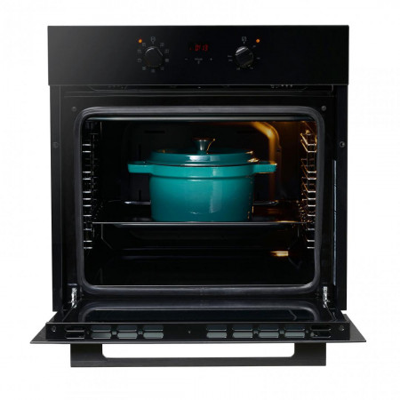 Cuptor incorporabil Heinner HBO-V659GCDRC-GBK, 69 l, 9 functii, Multifunctional,Grill, Ventilatie, Timer, Display touch, Perete catalitic, Clasa A, Sticla neagra - Img 3