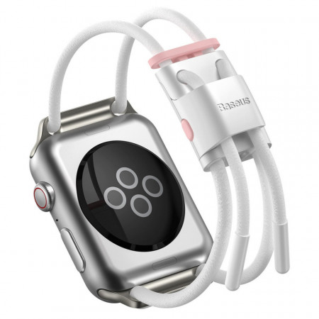 Curea Baseus Let's Go pentru Apple Watch 3/4/5 38 mm / 40 mm (alb și roz)