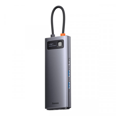 Docking Station HUB 9 in 1 USB Type C - 2 x HDMI / 2 x USB 3.2 Gen. 1/1 x USB 2.0 / 1 x Power Delivery / 1 x SD card reader / 1 x TF card reader / 1 x RJ-45 gray (WKWG060013) - Img 7