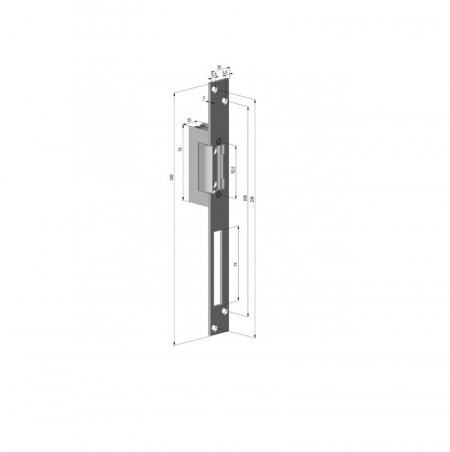 Electromagnet Yala fail lock strike Assa Abloy YB17-12D-L, 12 V, 306 Kg, ingropat