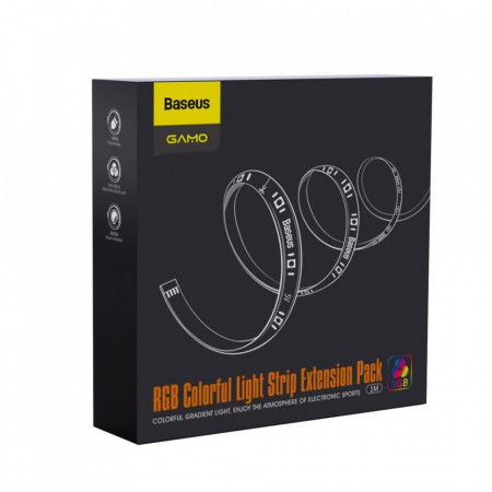 Extensie banda led Baseus SMD LED 5 W 1 m black (DGRGB-01) - Img 4