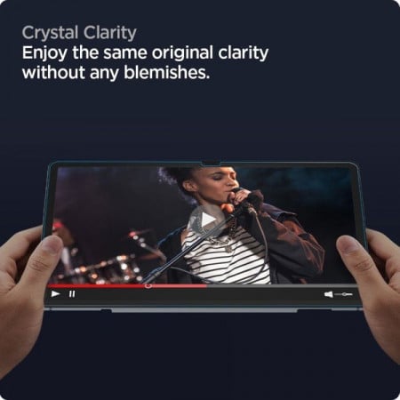 Folie protectie tableta SPIGEN GLAS.TR &quot;EZ FIT&quot; pentru Samsung GALAXY TAB S7 FE 5G 12.4 T730 / T736B - Img 2
