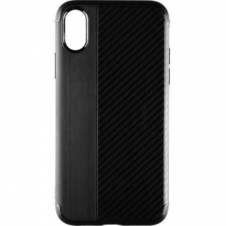 Husa Capac Spate Carbon Negru APPLE iPhone X, iPhone Xs