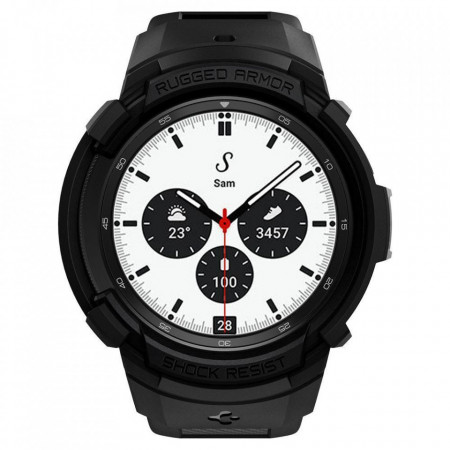 Husa + curea SPIGEN RUGGED ARMOR ”PRO” pentru GALAXY WATCH 4 CLASSIC 42 MM MATTE BLACK - Img 8
