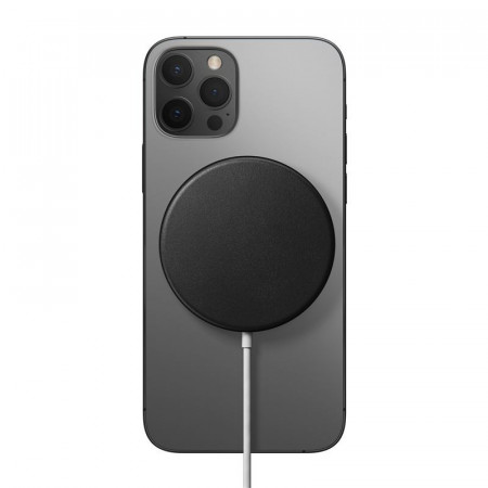 Husa din piele pentru incarcator wireless MagSafe Nomad , negru