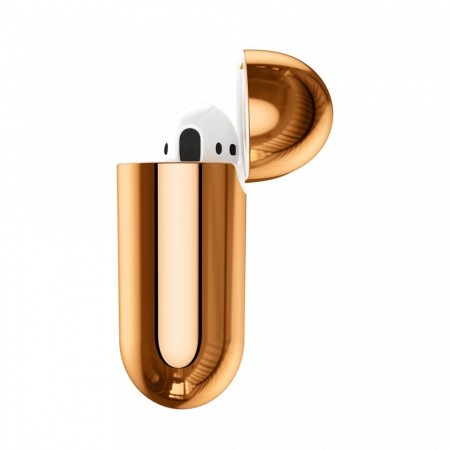 Husa protectoare din gel silica , Baseus pentru Apple Airpods , auriu - Img 4