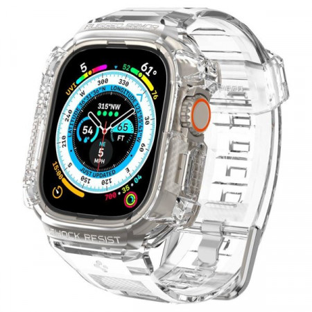 Husa si curea smartwatch Spigen RUGGED ARMOR "PRO" Apple Watch ULTRA (49MM) CRYSTAL CLEAR