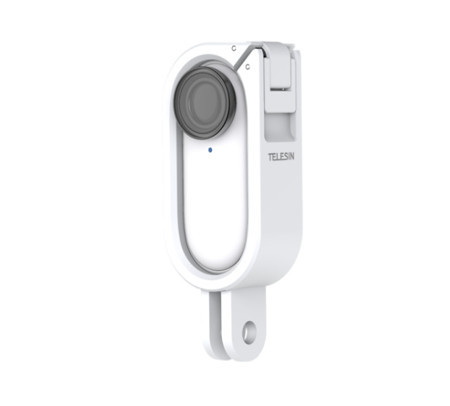 Husa tip carcasa Telesin pentru Insta360 Go2 (IS-CFR-002) white - Img 3