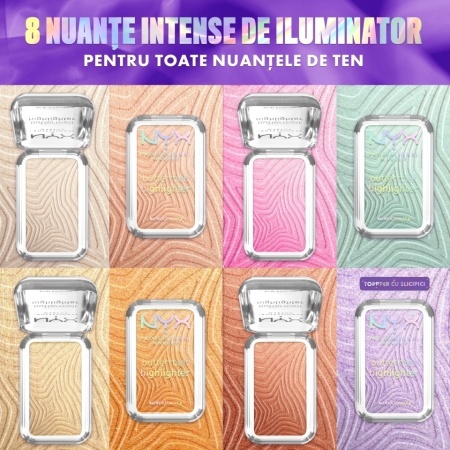 Iluminator pudra NYX Professional Makeup Buttermelt 05 Bright and Butta, formula cremoasa, 12H rezistenta, nu se estompeaza, 5 g - Img 5
