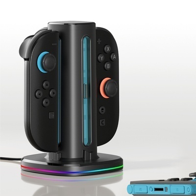 Încărcător AmazingThing Thunder Pro PlayDock pentru controlere Nintendo Switch 2 - Negru - Img 8