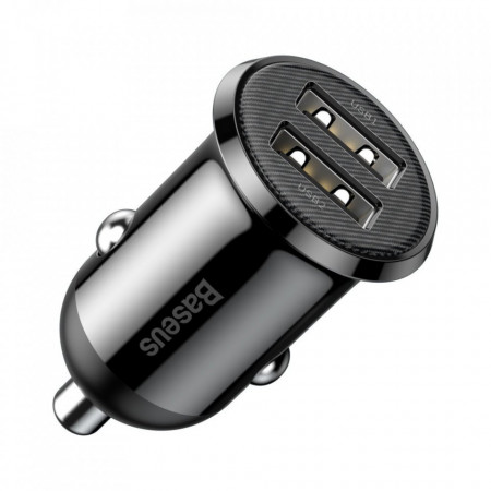 Incarcator auto Baseus Grain Pro 2x USB 4,8 A black (CCALLP-01)