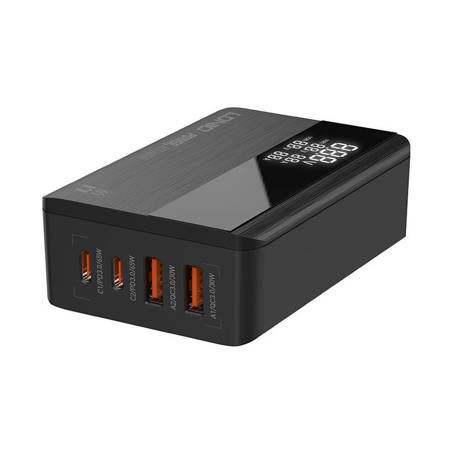Incarcator de perete LDNIO A4808Q, 2x USB + 2x USB-C, 65W (negru)