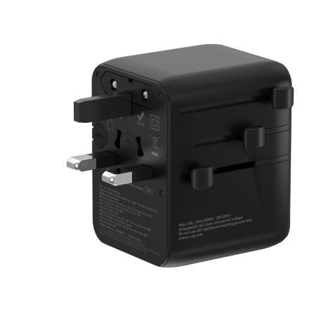 Incarcator Mophie Essential 35w GaN 5 Port + AC Travel Adapter Black - Img 3