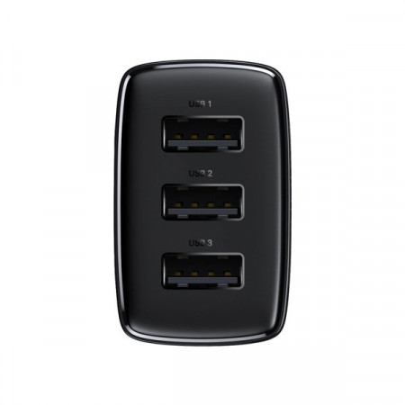 Incarcator priza Baseus Compact 3x USB 17W negru (CCXJ020101) - Img 7