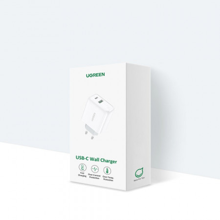 Incarcator priza Ugreen USB Type C / USB 36 W Quick Charge 4.0 Power Delivery white (60468 CD170) - Img 8