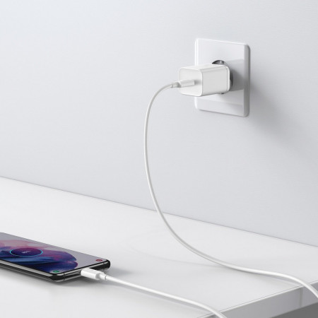 Incarcator rapid Baseus Super Si 1C 25W cu cablu USB-C pentru USB-C 1m (alb) - Img 2