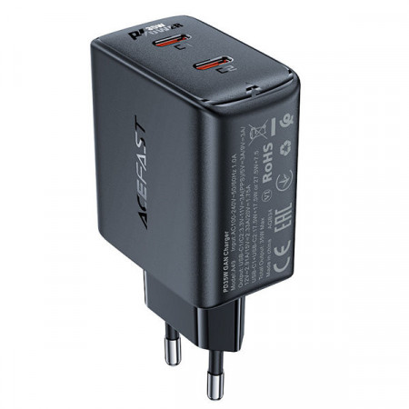 Incarcator rapid GaN 35W PD 2x USB C Acefast A49 - negru - Img 2