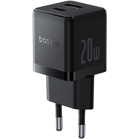 INCARCATOR retea Baseus Palm, Quick Charge 20W, 1 x USB Type-C, 1 x USB, negru "P10111608113-00" (timbru verde 0.18 lei) - 6932172672737 - Img 2