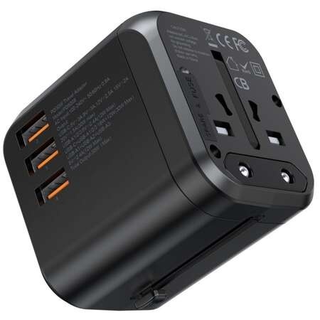 Incarcator Retea Choetech PD5008 3xUSB-A 2xUSB-C GaN 35W US/EU/UK/AU Negru - Img 4