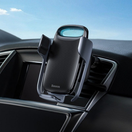 Încărcător Wireless auto Baseus Milky Way (15W) - Negru - Img 5