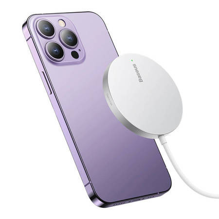 Incarcator wireless magnetic Baseus Simple Mini3 15W (argintiu) - Img 3