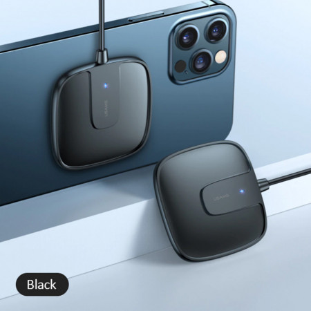 Incarcator Wireless Magnetic, Usams CD159 Magsafe, Compatibil iPhone Seria 12, Fast Charge 15W, negru - Img 2