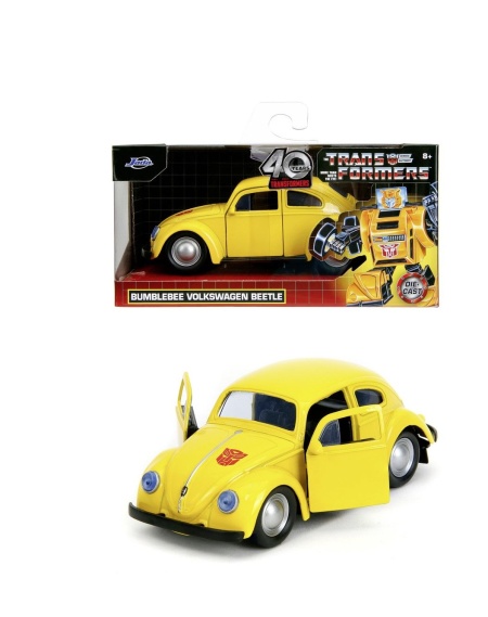 JADA TRANSFORMERS MASINUTA METALICA BUMBLEBEE VOLKSWAGEN BEETLE SCARA 1 LA 32 - Img 3
