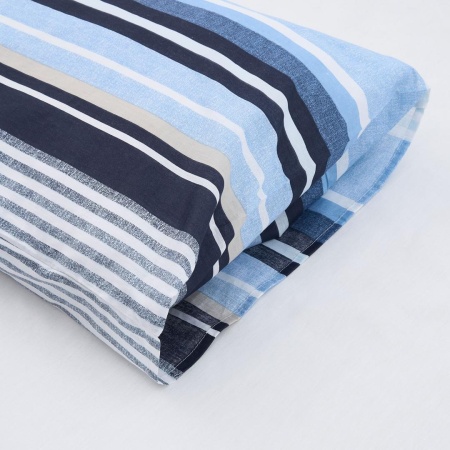 Lenjerie dubla,100% bumbac,4 piese, Azul - Img 5