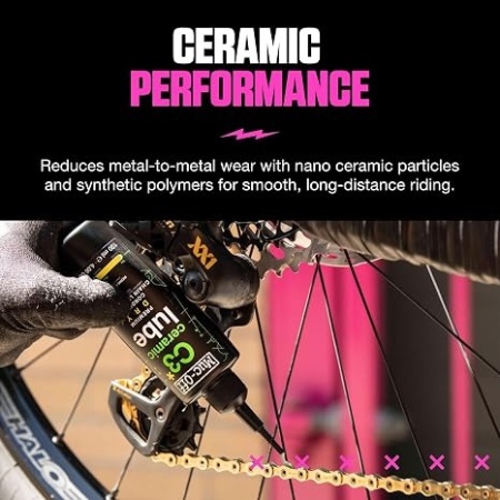 Lubrifiant ceramic pentru lant de bicicleta Muc-Off C3 Dry Weather Ceramic Lube, conditii uscate, formula pe baza de ceramica si borit de nitril, 120ml - Img 2