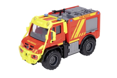 MAJORETTE MASINA METALICA DE POMPIERI MERCEDES UNIMOG U530 SCARA 1 LA 43 - Img 2