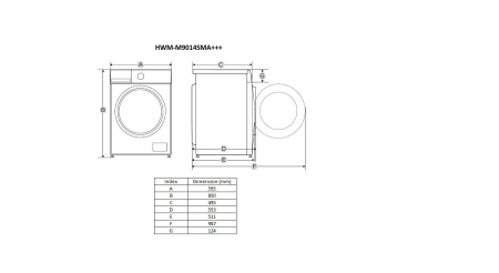 MASINA DE SPALAT HEINNER HWM-M9014SMA+++ - Img 2